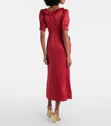 Midikleid aus Seiden-Jacquard | Alessandra Rich