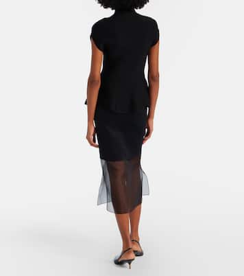Sybil layered midi skirt | Khaite