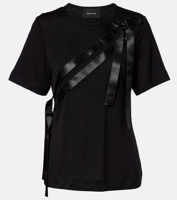 Bow-detail jersey T-shirt | Simone Rocha