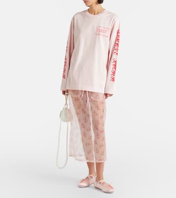 Pillowcase printed cotton jersey T-shirt | Simone Rocha
