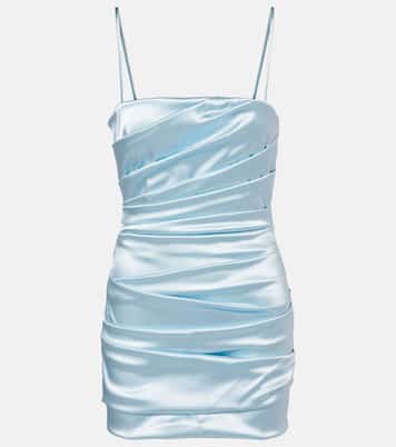 Abito corto in raso con ruches | Dolce&Gabbana