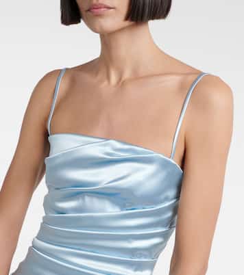 Abito corto in raso con ruches | Dolce&Gabbana