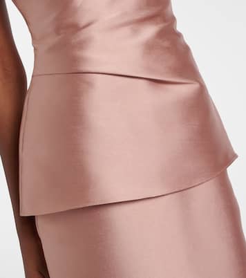 Lucille strapless satin gown | Solace London