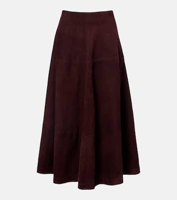 Jupe midi Opera en cuir | Nour Hammour