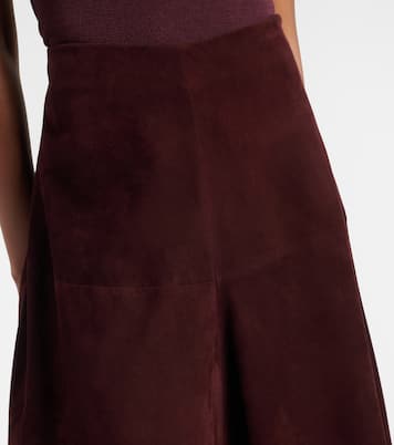 Jupe midi Opera en cuir | Nour Hammour