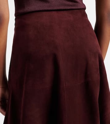 Jupe midi Opera en cuir | Nour Hammour