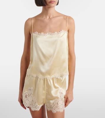 Top Loure aus Seide mit Spitze | Dôen