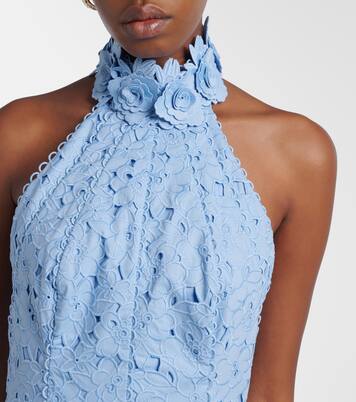 Robe midi Nuvola en coton à broderie anglaise | Rebecca Vallance