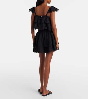 Shorts Thia de algodón con croché | Poupette St Barth