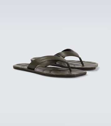 Leaf leather thong sandals | JW Anderson