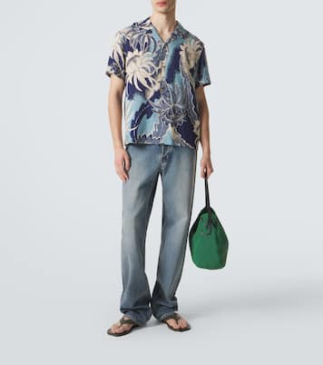 Leaf leather thong sandals | JW Anderson