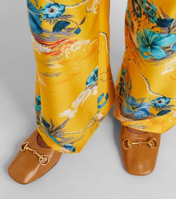 Prima Horsebit leather ballet flats | Gucci