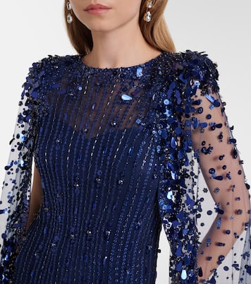 Caped embellished gown | Jenny Packham
