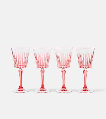 Set of 4 striped crystal wine glasses | Les-Ottomans