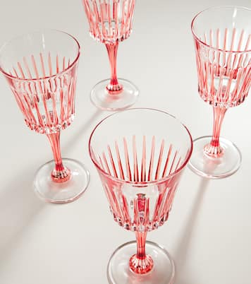 Set of 4 striped crystal wine glasses | Les-Ottomans