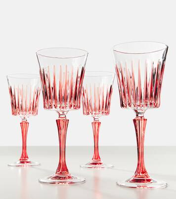 Set of 4 striped crystal wine glasses | Les-Ottomans