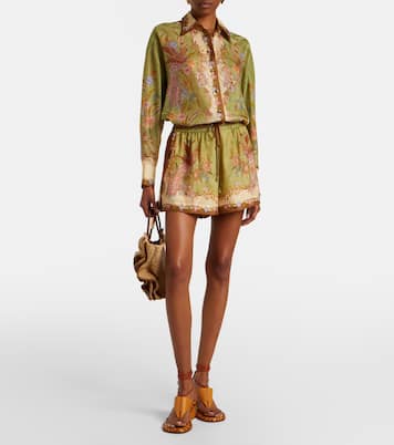 Indra printed silk shorts | Zimmermann