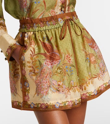 Indra printed silk shorts | Zimmermann