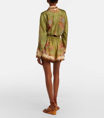 Indra printed silk shorts | Zimmermann