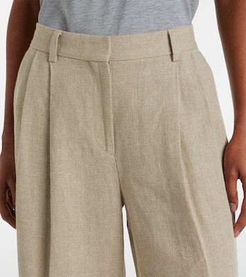 Pantalones anchos cropped de lino | Toteme