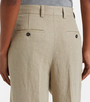 Pantalones anchos cropped de lino | Toteme