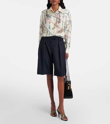 Printed silk twill shirt | Versace