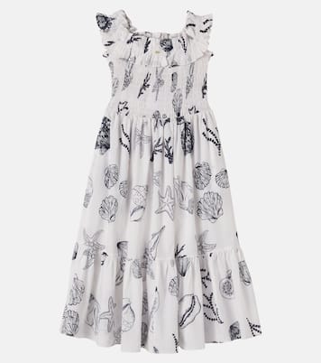 Suzanne printed ruffled cotton dress | Poupette St Barth Kids