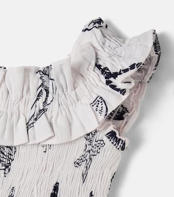 Suzanne printed ruffled cotton dress | Poupette St Barth Kids