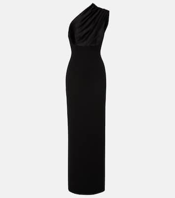 Robe Gracie asymétrique à finitions en satin | Solace London