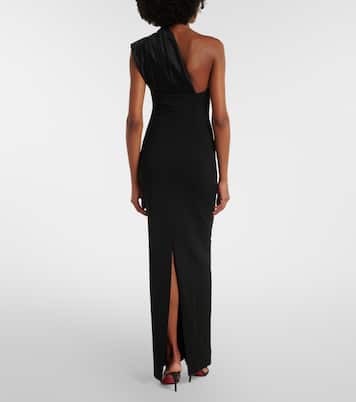 Robe Gracie asymétrique à finitions en satin | Solace London