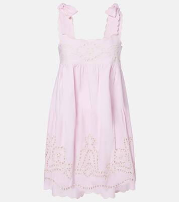 Broderie anglaise cotton minidress | Juliet Dunn