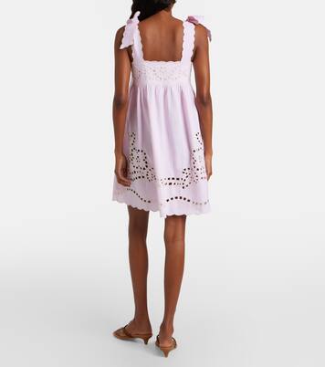 Broderie anglaise cotton minidress | Juliet Dunn
