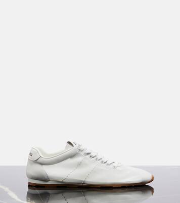 Sneakers Plume mit Lederbesatz | Miu Miu