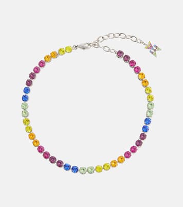 Tennis embellished anklet | Amina Muaddi