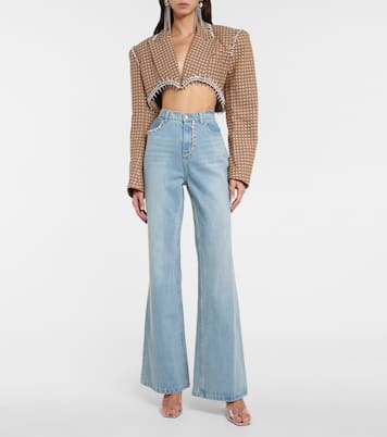 Pantoletten Lupita mit Lackleder | Amina Muaddi