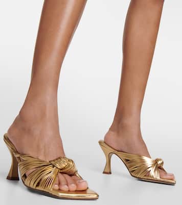 Pantoletten Alcala aus Metallic-Leder | Souliers Martinez