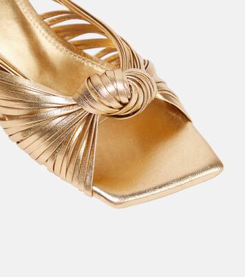 Pantoletten Alcala aus Metallic-Leder | Souliers Martinez