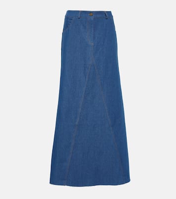 Pilla low-rise denim maxi skirt | Aya Muse