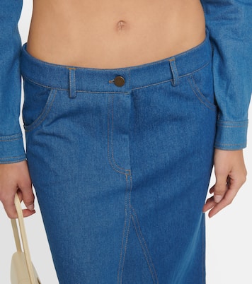 Pilla low-rise denim maxi skirt | Aya Muse