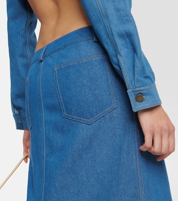 Pilla low-rise denim maxi skirt | Aya Muse