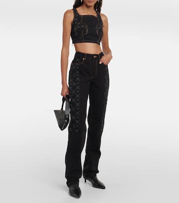 Bustier-Top aus Denim | Marine Serre