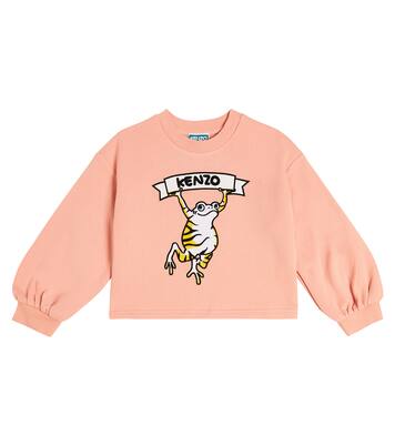 Embroidered cotton-blend sweatshirt | Kenzo Kids