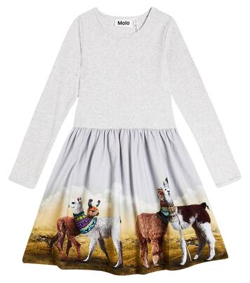 Credence printed cotton-blend jersey dress | Molo