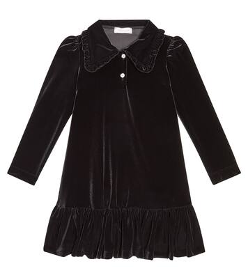 Ruffled velvet dress | Monnalisa