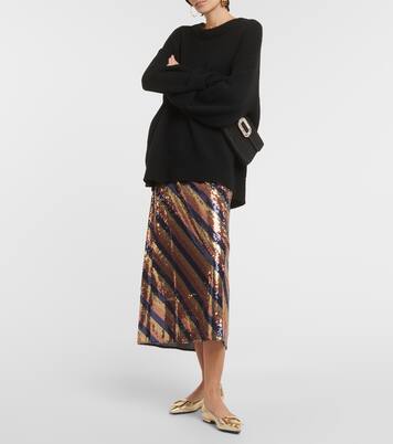 Gommettine metallic leather ballet flats | Roger Vivier