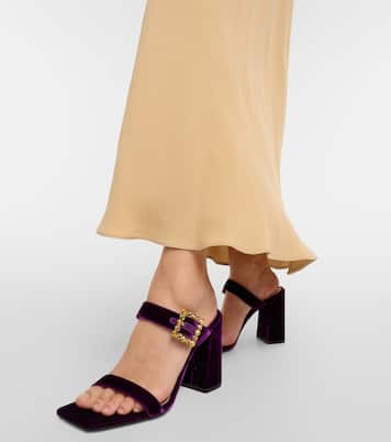 Verzierte Sandalen Wondy aus Samt | Gianvito Rossi