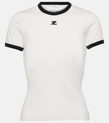 Logo cotton jersey T-shirt  | Courrèges