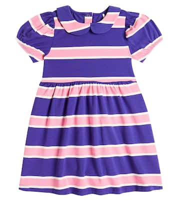 Striped cotton-blend dress | Mini Rodini