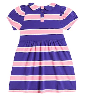 Striped cotton-blend dress | Mini Rodini
