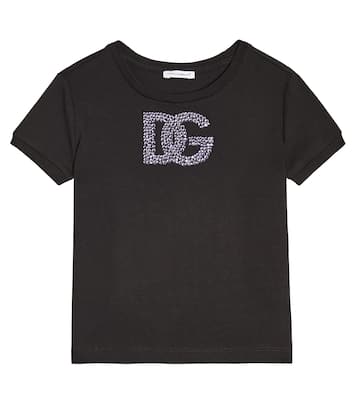 DG embellished cotton jersey T-shirt | Dolce&Gabbana Kids